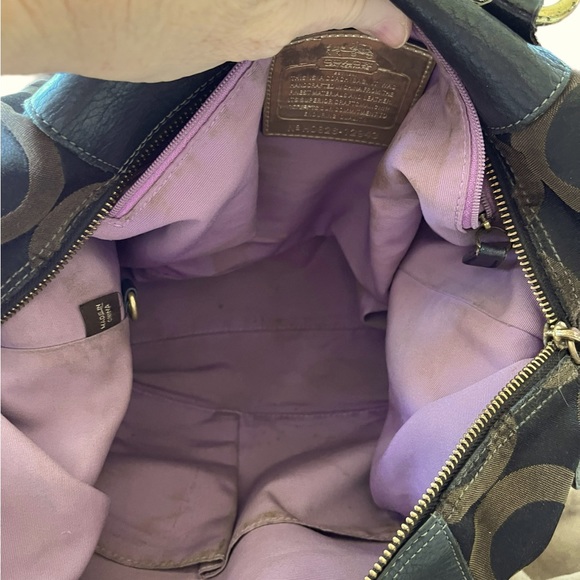 Coach Bag/Coach Madison Black Jacquard Sabrina Handbag Satchel all gold hardware - Picture 9 of 12